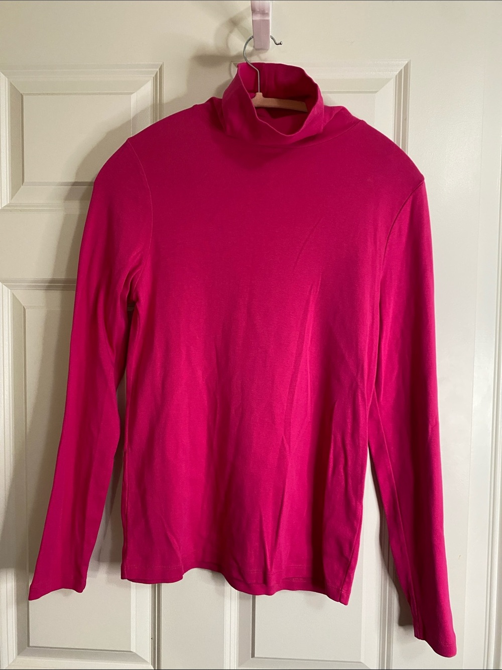 J. Crew Hot Pink Turtleneck Sweater